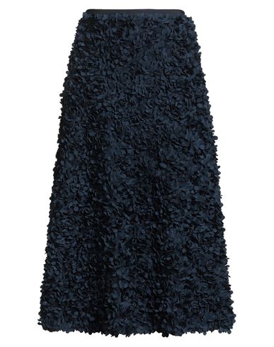 Natan Woman Midi Skirt Navy Size 8 Polyester In Blue