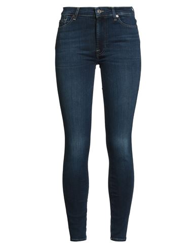 7 For All Mankind Woman Jeans Blue Size 24 Cotton, Polyester