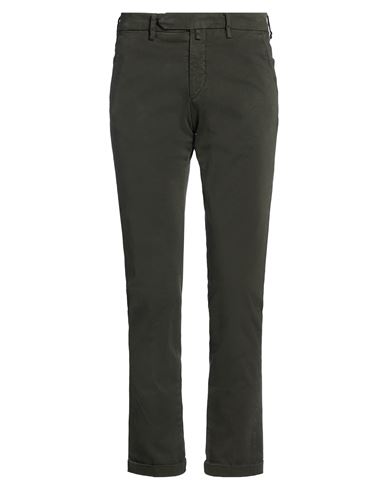 B Settecento Man Pants Dark Green Size 30 Cotton, Elastane