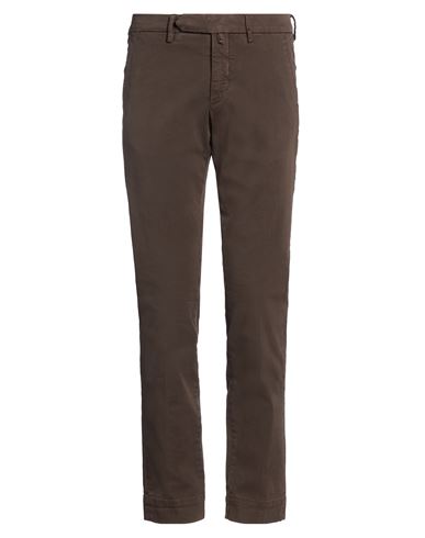 B Settecento Man Pants Dark Brown Size 30 Cotton, Elastane