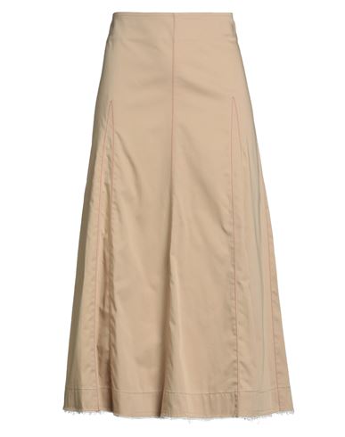 Beatrice B Beatrice .b Woman Midi Skirt Sand Size 6 Cotton, Elastane In Neutral