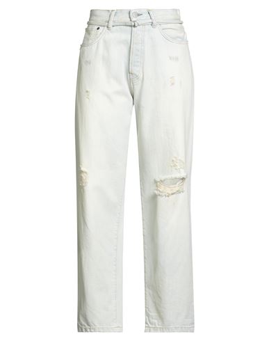 Acne Studios Woman Jeans Blue Size 31w-32l Cotton, Cowhide In White