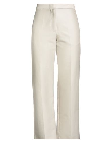 Fabiana Filippi Woman Pants Beige Size 10 Cotton, Silk In White