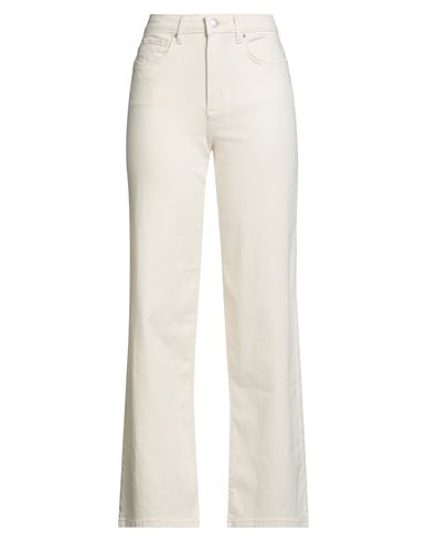 Only Blue Denim Woman Jeans Ivory Size L-32l Organic Cotton, Elastomultiester, Elastane In Gray