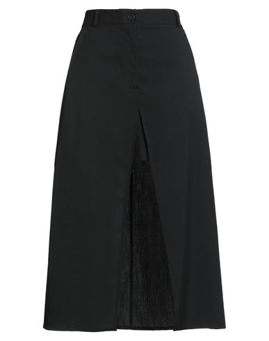 Dixie Woman Midi Skirt Black Size S Polyester, Elastane, Viscose