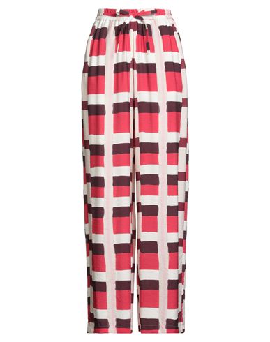 Xandres Woman Pants Red Size 10 Viscose, Polyamide In Multi