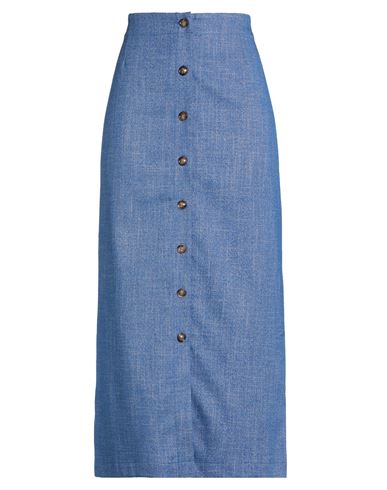 Studio.clique Studio. Clique Woman Midi Skirt Blue Size 10 Viscose, Linen