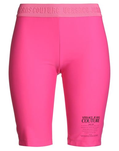 Versace Jeans Couture Woman Shorts & Bermuda Shorts Fuchsia Size 8 Polyamide, Elastane In Multi