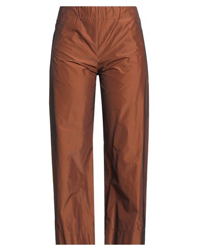 Laboratorio Woman Pants Brown Size 10 Polyamide In Orange