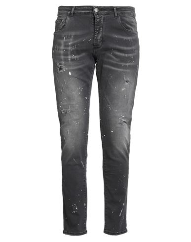 Les Hommes Man Jeans Black Size 32 Cotton, Elastane, Polyester