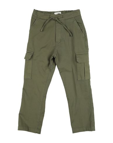 Paolo Pecora Toddler Boy Pants Military Green Size 6 Cotton, Elastane In Green