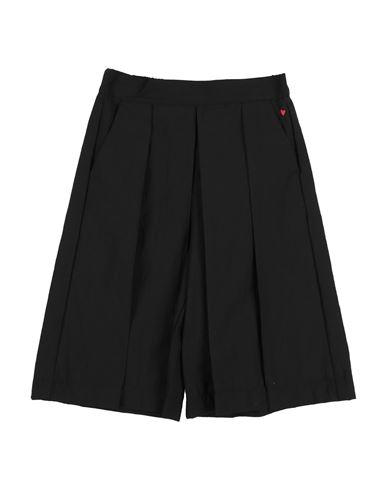 Simonetta Toddler Girl Shorts & Bermuda Shorts Black Size 4 Cotton, Polyester, Ceramic In Black