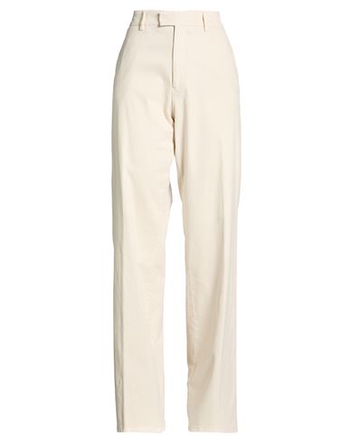 Berwich Woman Pants Ivory Size 8 Cotton, Elastane In Neutral