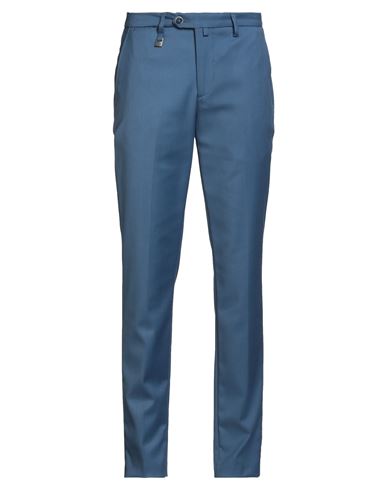 Barbati Man Pants Slate Blue Size 36 Polyester, Viscose, Elastane