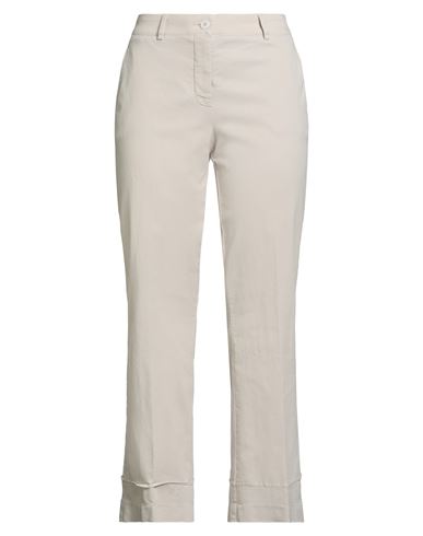 Seductive Woman Pants Beige Size 12 Lyocell, Cotton, Elastomultiester, Elastane In Neutral