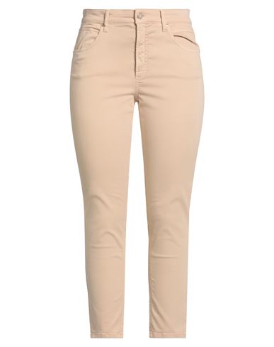 Cambio Denim Woman Pants Sand Size 14 Cotton, Elastane In Pink