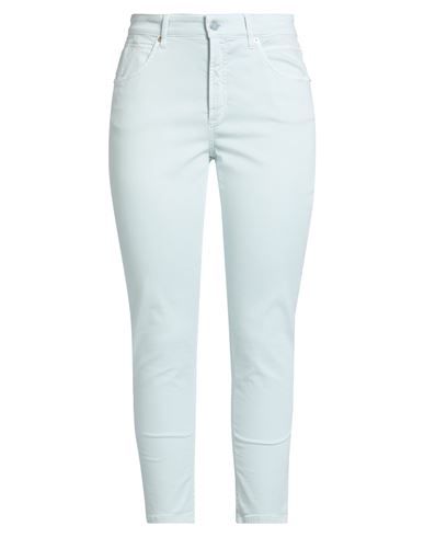 Cambio Denim Woman Pants Sky Blue Size 16 Cotton, Elastane
