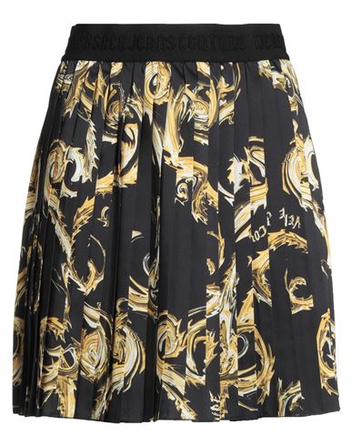 Versace Jeans Couture Woman Mini Skirt Black Size 8 Polyester In Black