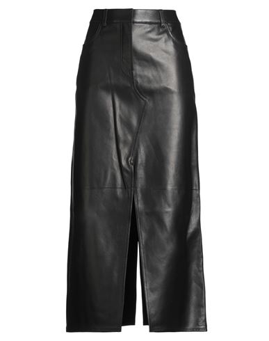 Givenchy Woman Maxi Skirt Black Size 8 Lambskin In Black