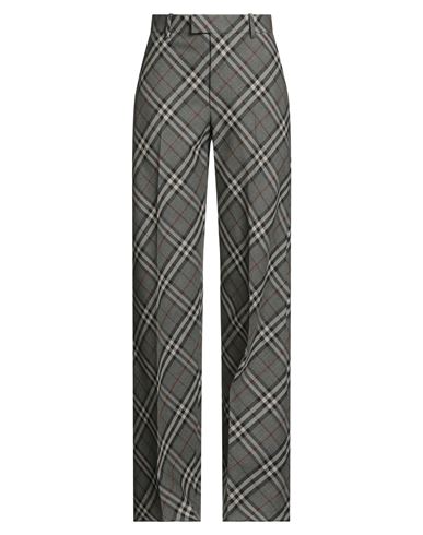 Burberry Woman Pants Grey Size 4 Virgin Wool In Gray