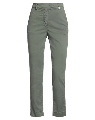 Myths Woman Pants Military Green Size 10 Lyocell, Cotton, Elastane In Green
