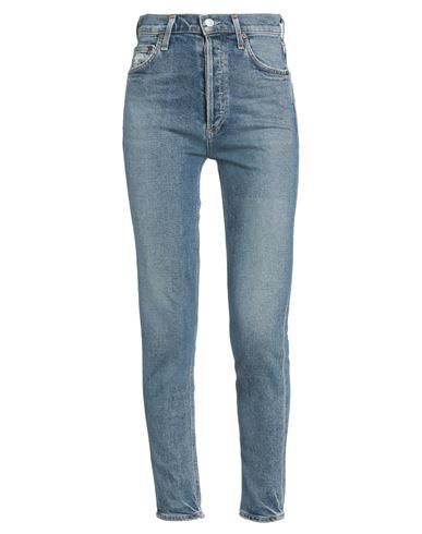 Agolde Woman Jeans Blue Size 23 Cotton, Recycled Cotton, Polyester, Elastane In Blue