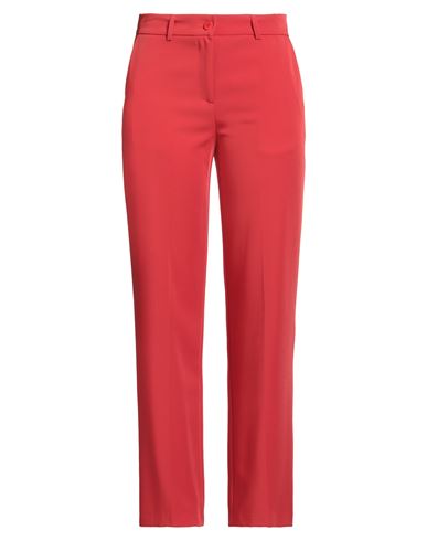 Skills & Genes Woman Pants Tomato Red Size 10 Polyester, Elastane