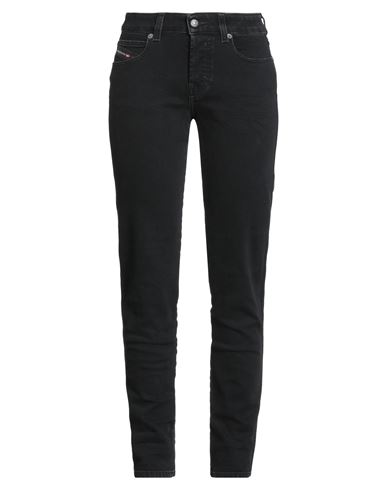 Diesel Woman Jeans Black Size 30w-32l Cotton, Elastane In Black
