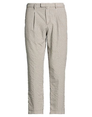 B Settecento Voyage Man Pants Khaki Size 35 Polyester, Linen, Cotton In Multi