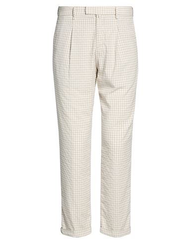 B Settecento Voyage Man Pants Sage Green Size 35 Polyester, Linen, Cotton In White