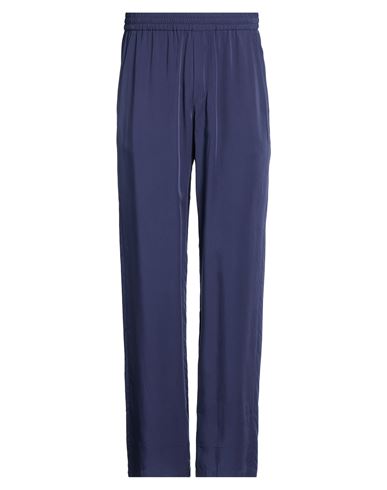 Msgm Man Pants Navy Size 32 Viscose In Multi