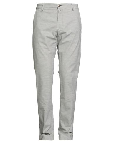 Hand Picked Man Pants Light Grey Size 36 Cotton, Polyester, Viscose, Elastane In Gray