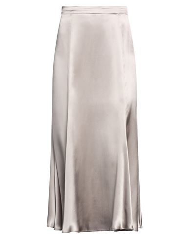 Simonetta Ravizza Woman Midi Skirt Grey Size 4 Silk