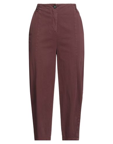 Alessia Santi Woman Pants Burgundy Size 6 Cotton, Viscose, Elastane In Red