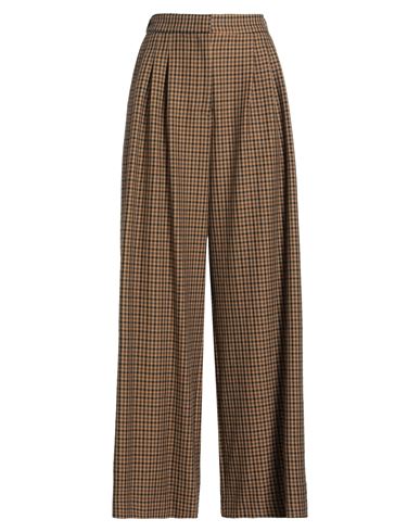 Ottod'ame Woman Pants Sand Size 6 Polyester, Viscose, Elastane In Multi