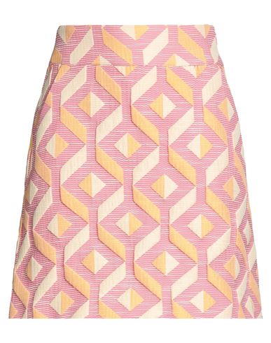 Niū Woman Mini Skirt Pink Size L Polyester, Cotton, Polyamide In Pink
