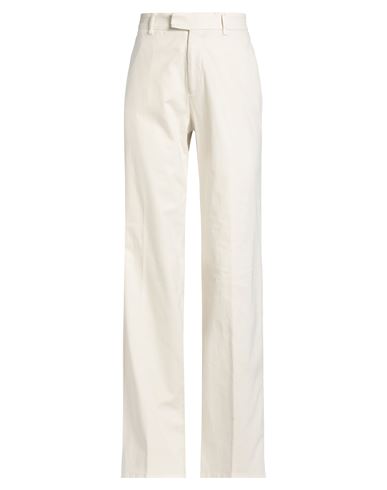 Berwich Woman In  Woman Pants Ivory Size 6 Cotton, Elastane In White