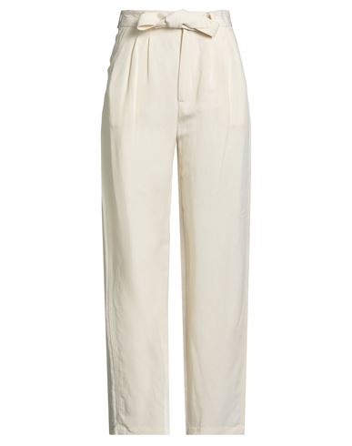 Woolrich Woman Pants Cream Size L Viscose, Linen In White