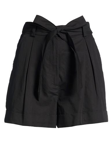 Pinko Woman Shorts & Bermuda Shorts Black Size 8 Cotton, Linen