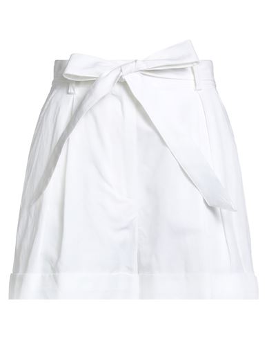 Pinko Woman Shorts & Bermuda Shorts Ivory Size 4 Cotton, Linen In White