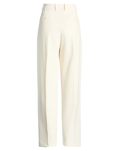 Theory Woman Pants Ivory Size 6 Triacetate, Polyester In White