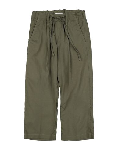 Paolo Pecora Toddler Boy Pants Military Green Size 6 Viscose, Linen In Green