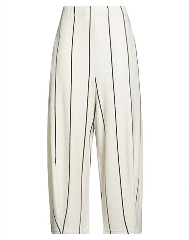 Neirami Woman Pants Ivory Size M Acrylic, Cotton, Elastane In Multi