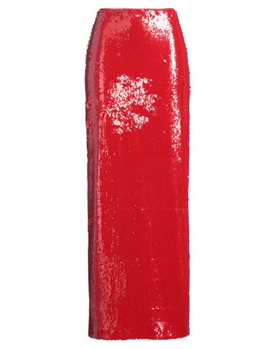Msgm Woman Maxi Skirt Red Size 2 Polyester, Elastane