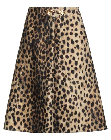 Valentino Garavani Woman Midi Skirt Beige Size 6 Wool, Silk In Sand
