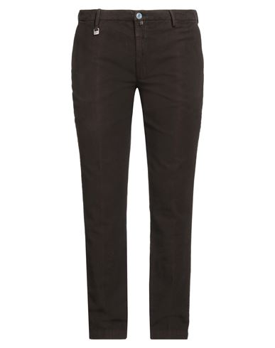 Barbati Man Pants Chocolate Brown Size 40 Cotton, Elastane