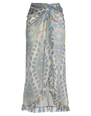 Etro Woman Maxi Skirt Ivory Size 6 Silk In Multi