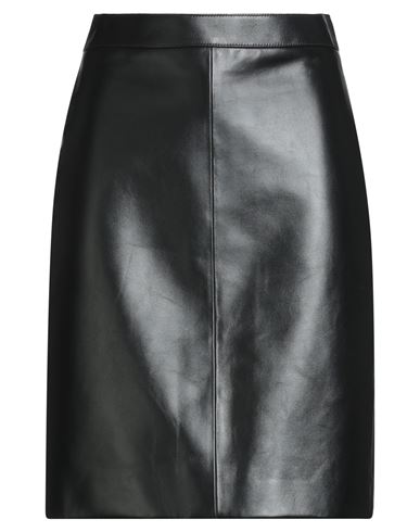 Celine Woman Mini Skirt Black Size 4 Lambskin