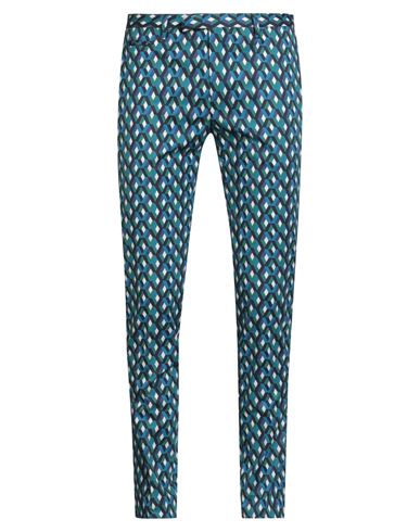 Brian Dales Man Pants Blue Size 36 Cotton, Elastane In Multi