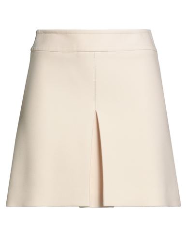 Celine Woman Mini Skirt Ivory Size 6 Wool, Silk In White